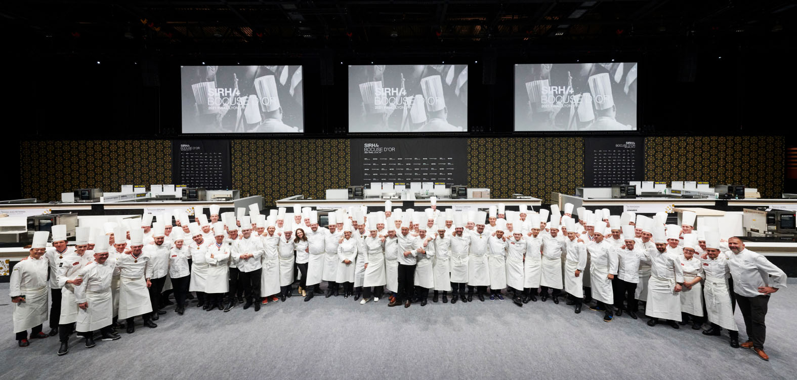 Photo de groupe du Bocuse d'Or 2021 par Julien Bouvier