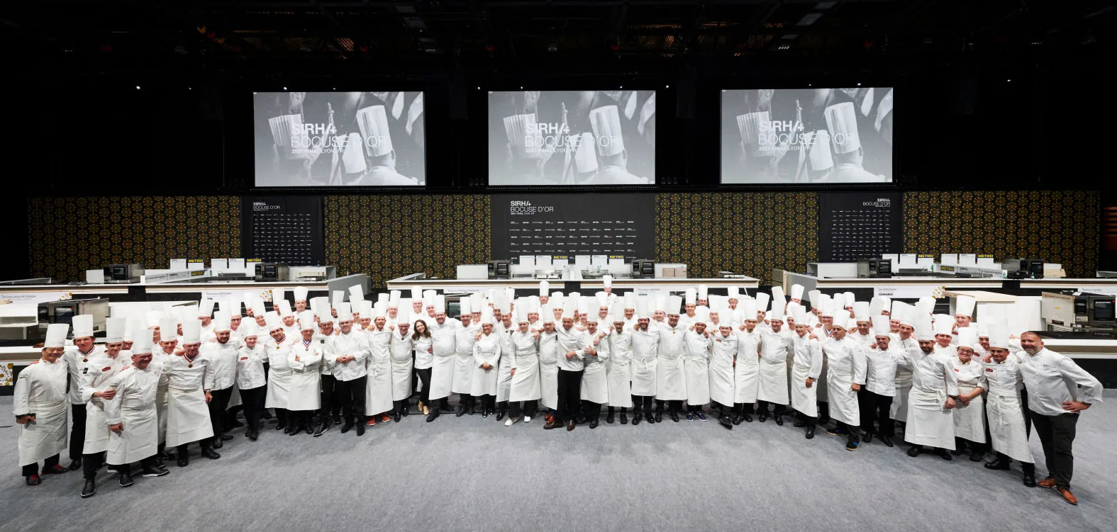 Photo de groupe du Bocuse d'Or 2021 par Julien Bouvier