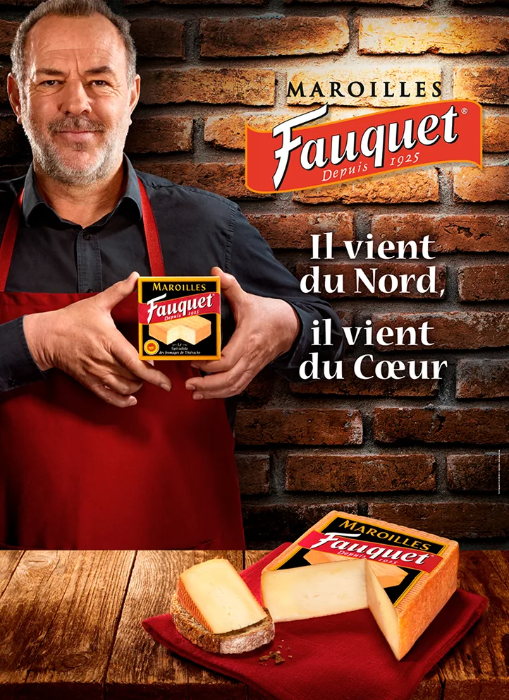 Key visual du fromage Fauquet par Julien Bouvier