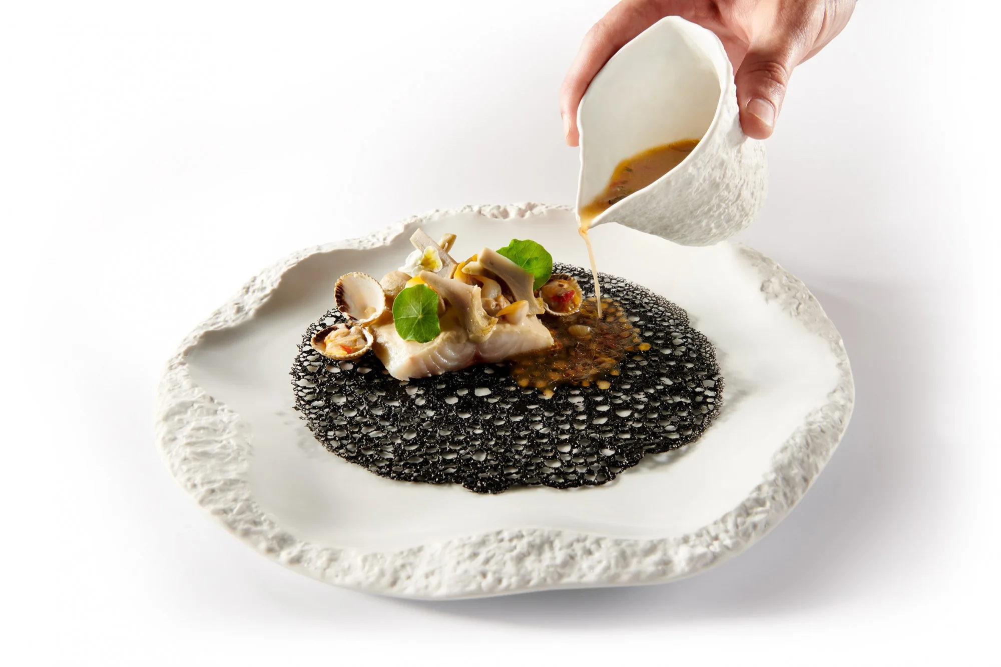 Recette de poisson du chef Guy Lassausaie, photographiée par Julien Bouvier, photographe culinaire à Lyon