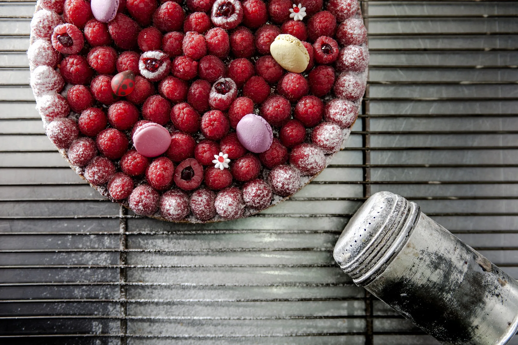 Tarte à la framboise, photographie culinaire en studio à Lyon par Julien Bouvier
