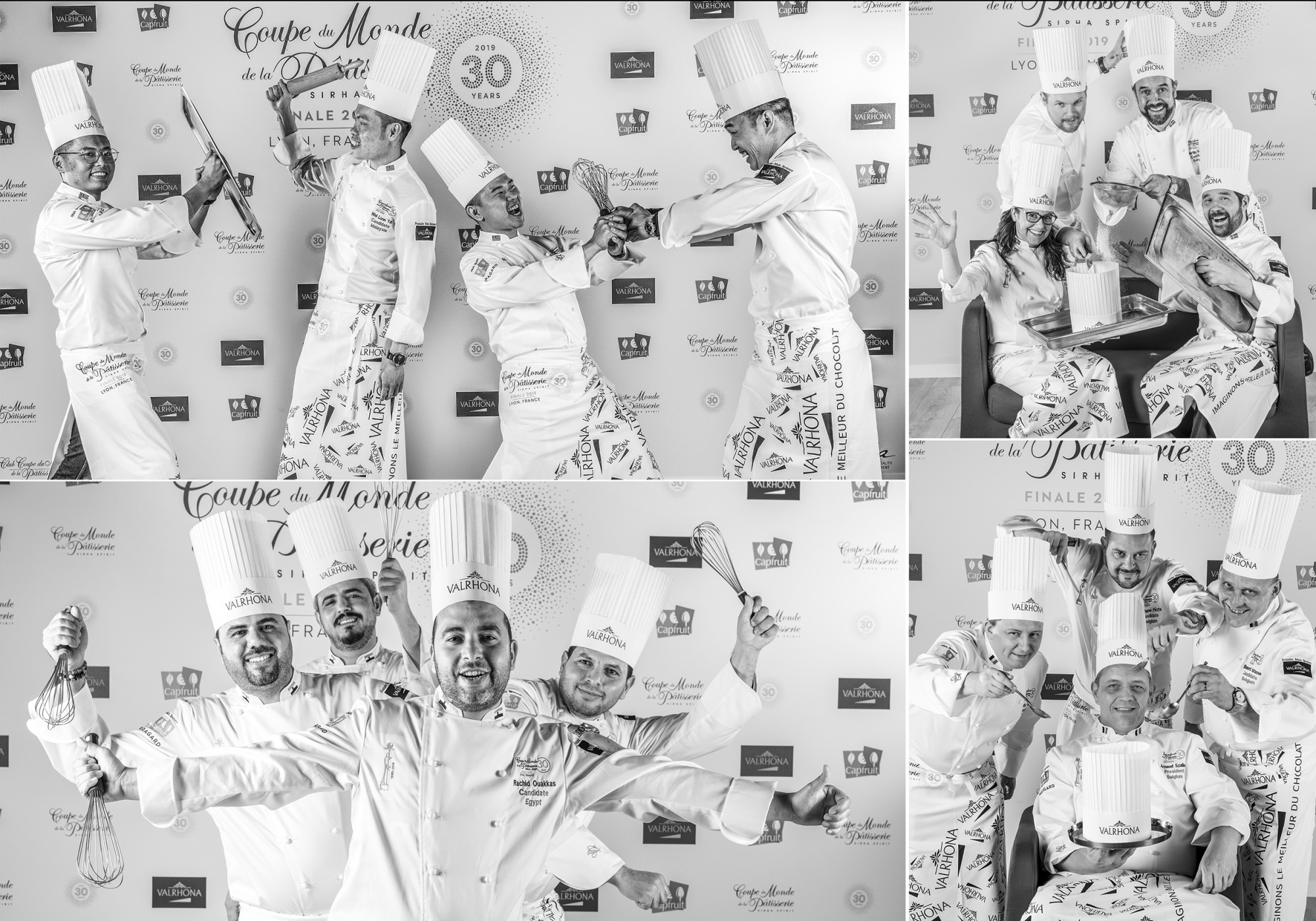 Portraits des équipes de la Coupe du Monde de la Pâtisserie par Julien Bouvier